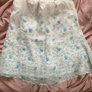 Floral Blue and White Women's Skirt